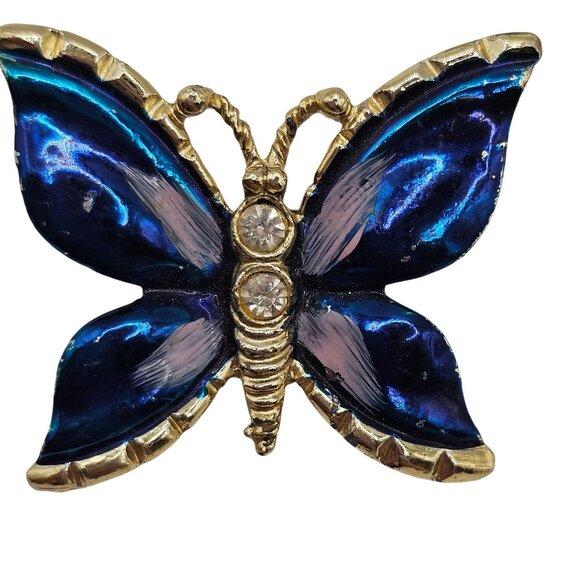 VTG Brooch 3PC Set Silver Tone Whimsy Fairycore Enchanting Butterfly Florals Pin - Picture 3 of 13